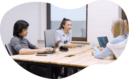 Team working together on custom solutions